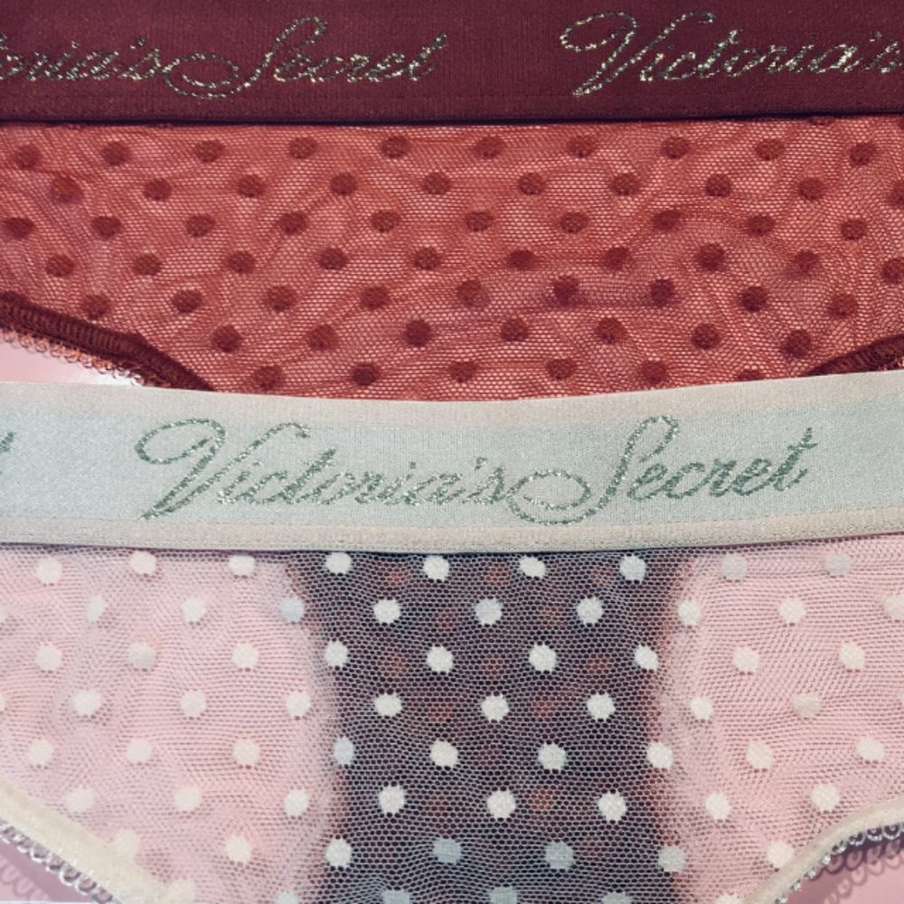 Victoria Secret  Cotton & Mesh VS Logo Bikini Pant